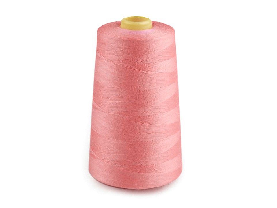 Polyesterové nitě pro overlocky i klasické šití návin 5000 yards - Peach Pearl