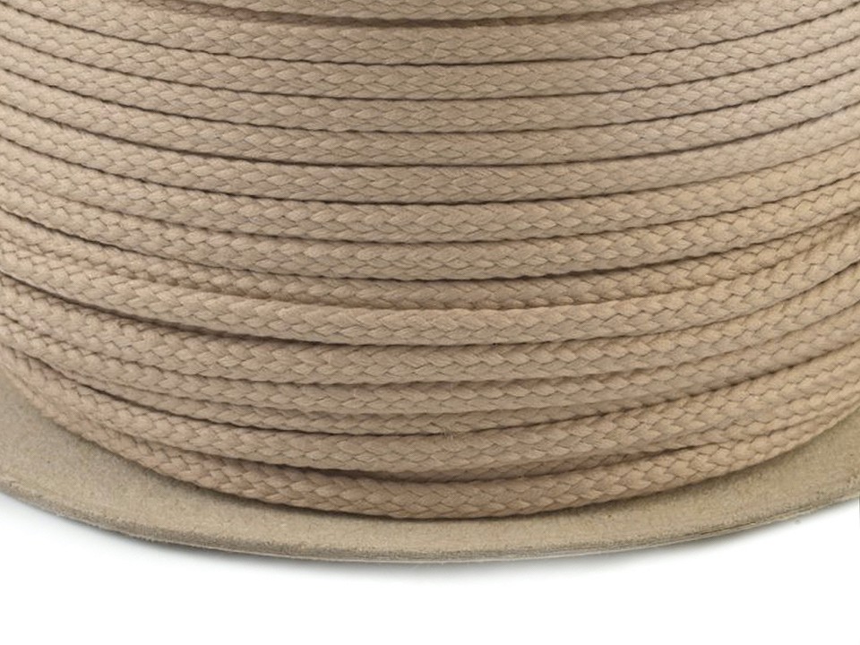 Oděvní šňůra - béžová - průměr Ø4mm