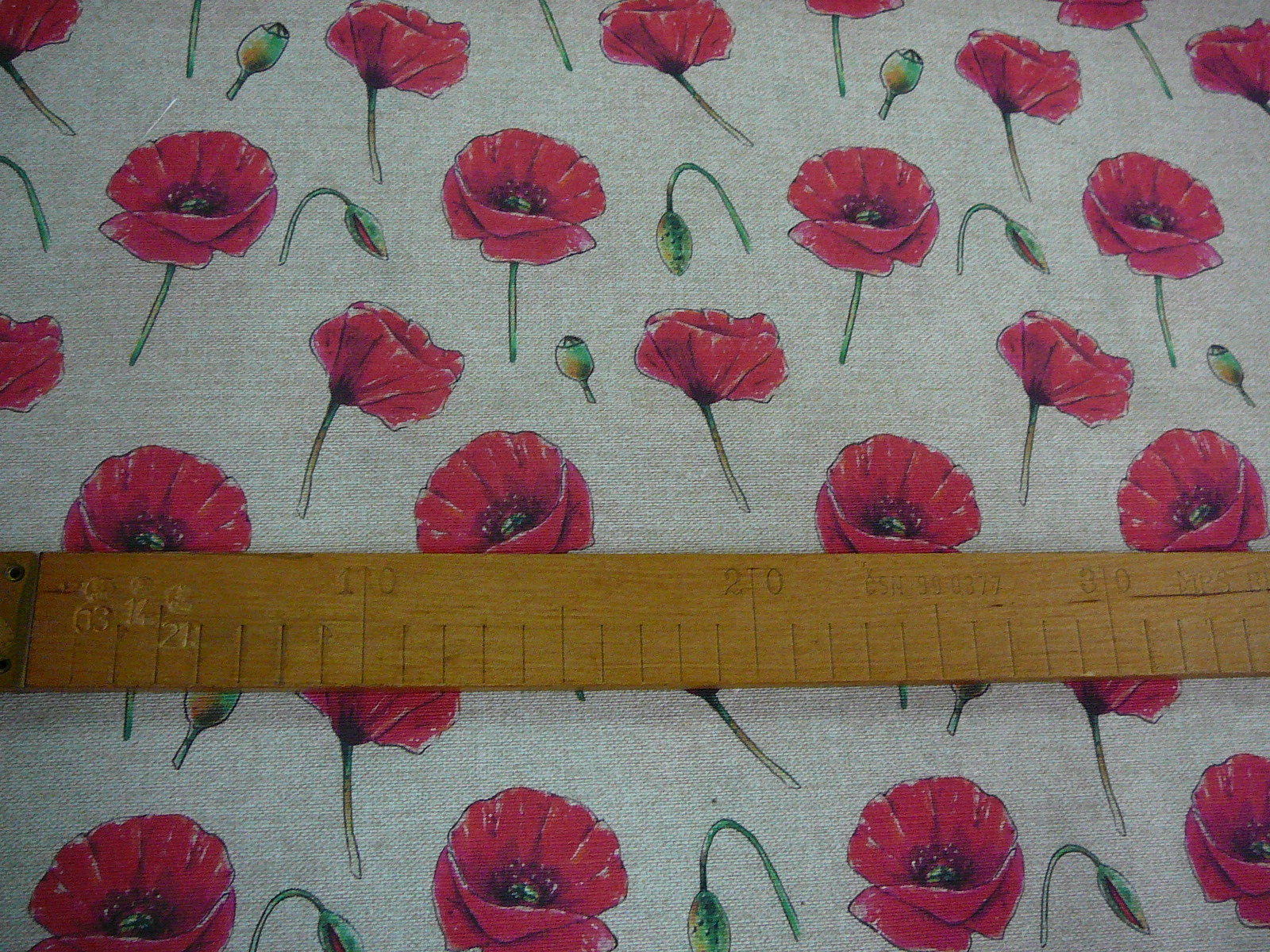 Dekoračka - vlčí máky - šíře 140cm