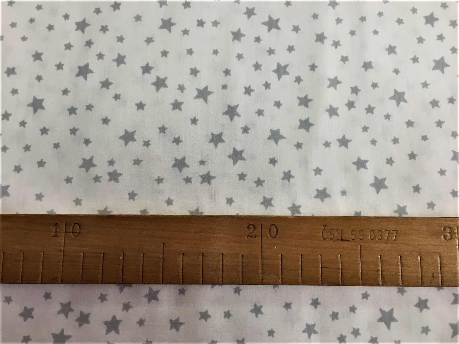 Bavlněná látka - šedé hvězdičky na bílé No.2- šíře 140cm