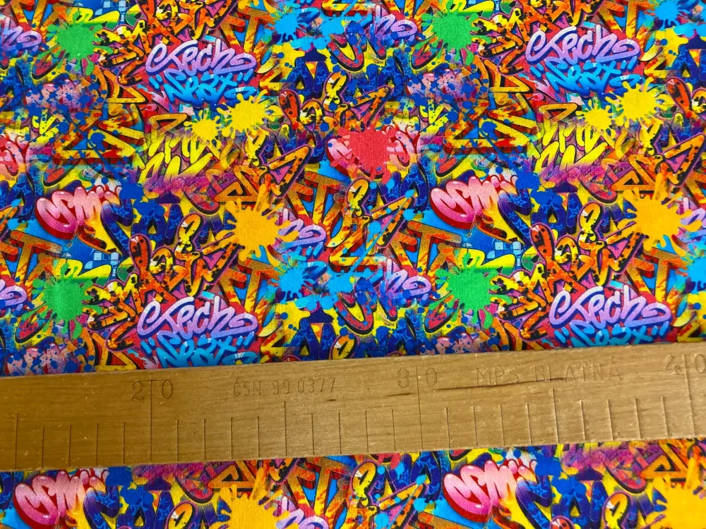 Digitální tisk - grafity - šíře 160cm
