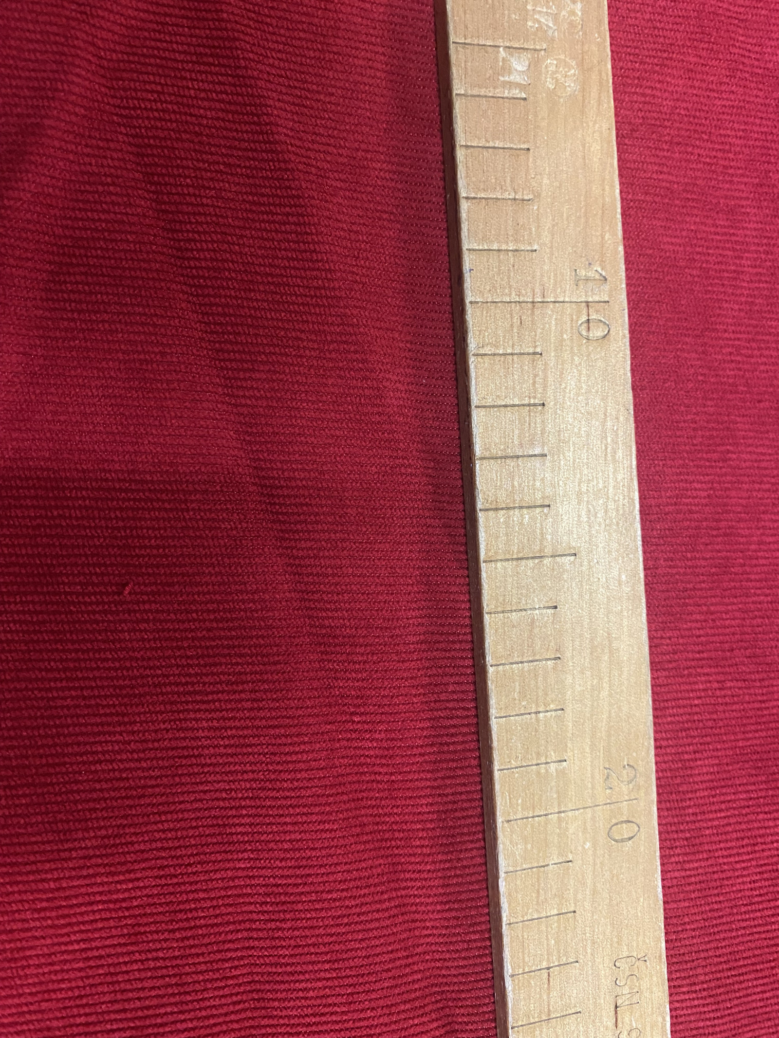 Manšestr s elastanem červený - šíře 140cm