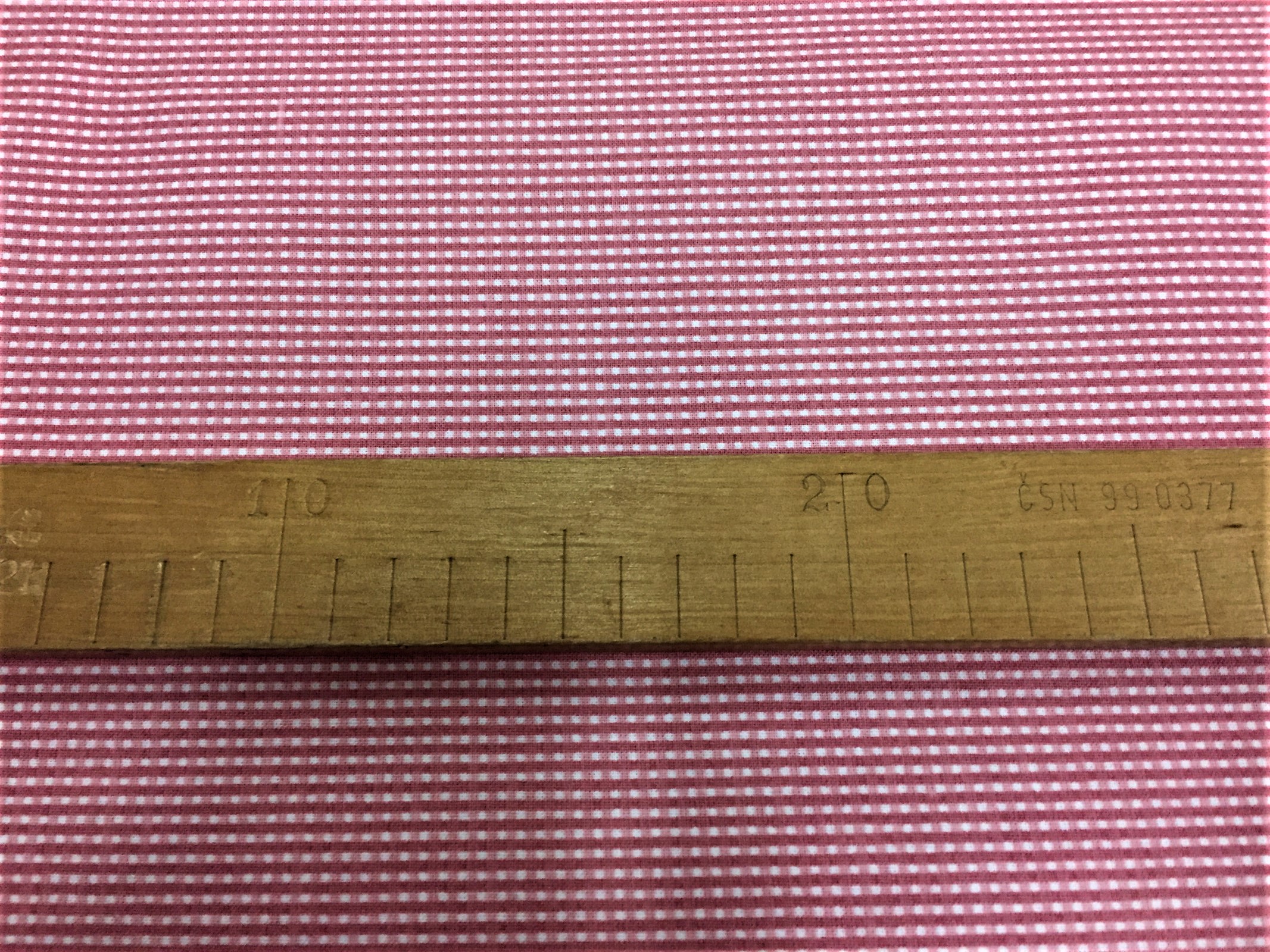Bavlněná látka - starorůžová mini kostička - šíře 140cm