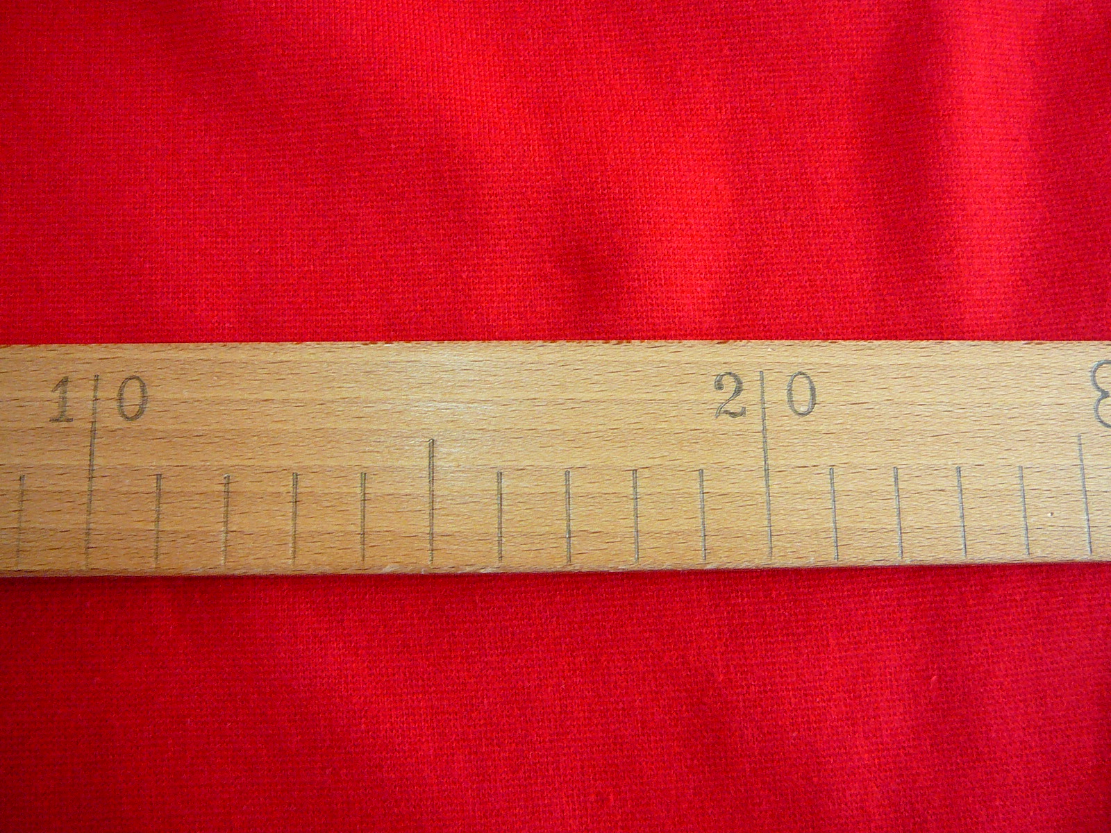 bavlněný lem - červený - šíře 160cm