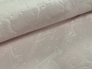 Fleece - zvířátka na světle růžové - šíře 150cm